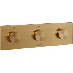 Kludi Pushtronic bateria wannowo-prysznicowa podtynkowa termostatyczna brązowy szczotkowany 38300N1-00