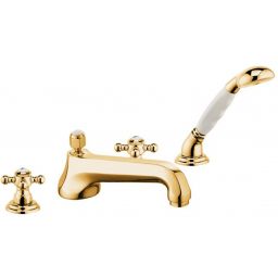 Kludi 1926 bateria wannowo-prysznicowa 4-otworowa pozłacana 515254520