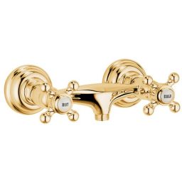 Kludi 1926 bateria prysznicowa ścienna pozłacana 516104520