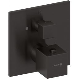 Kludi Decus bateria prysznicowa podtynkowa termostatyczna czarny szczotkowany 54885N275