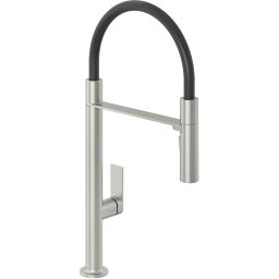 Kludi Qord bateria kuchenna stojąca nikiel szczotkowany/czarny 56859N575