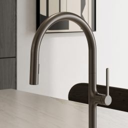 Kludi Reef bateria kuchenna stojąca czarny szczotkowany 50851N275