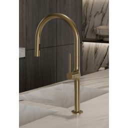 Kludi Reef bateria kuchenna stojąca złoty szczotkowany 50851N075