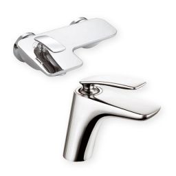 Kludi Balance zestaw baterii wannowo-prysznicowa i umywalkowa chrom (524450575, 520260575)