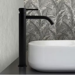 Kronenbach Lima 2.0 Black bateria umywalkowa stojąca wysoka czarny mat 100.1710SMKB