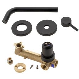 Kronenbach Lima 2.0 Black bateria umywalkowa podtynkowa czarny mat 100.1814SMKBN