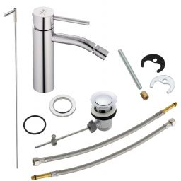 Kronenbach Lima 2.0 bateria bidetowa stojąca chrom 100 1300 CRKB