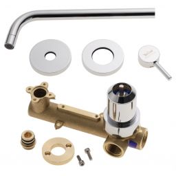 Kronenbach Lima 2.0 bateria umywalkowa podtynkowa kompletna chrom 100.1824CRKBN