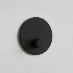 Kronenbach Smart Push bateria prysznicowa podtynkowa termostatyczna czarny mat 19044001SM