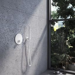 Kronenbach Smart Push bateria prysznicowa podtynkowa termostatyczna biały mat 19044001WM