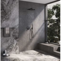 Kronenbach Smart Push bateria wannowo-prysznicowa podtynkowa termostatyczna czarna 19044002SM