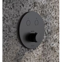 Kronenbach Smart Push bateria wannowo-prysznicowa podtynkowa termostatyczna czarna 19044002SM