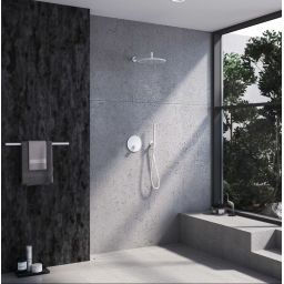 Kronenbach Smart Push bateria wannowo-prysznicowa podtynkowa termostatyczna biały mat 19044002WM