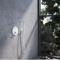 Kronenbach Smart Push bateria wannowo-prysznicowa podtynkowa termostatyczna biały mat 19044003WM