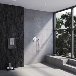 Kronenbach Smart Push bateria wannowo-prysznicowa podtynkowa termostatyczna biały mat 19044003WM