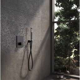 Kronenbach Smart Push bateria prysznicowa podtynkowa termostatyczna czarny mat 19046001SM