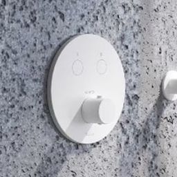 Kronenbach Smart Push bateria wannowo-prysznicowa podtynkowa termostatyczna biały mat 19044002WM