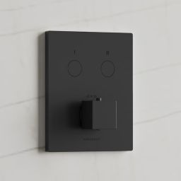 Kronenbach Smart Push bateria wannowo-prysznicowa podtynkowa termostatyczna czarny mat 19046002SM