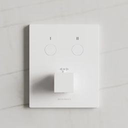 Kronenbach Smart Push bateria wannowo-prysznicowa podtynkowa termostatyczna biały mat 19046002WM