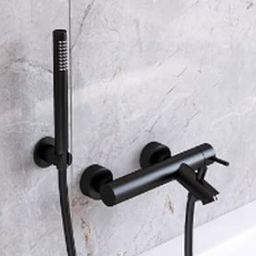 Kronenbach Lima 2.0 Black bateria wannowo-prysznicowa ścienna czarny mat 100.1100SMKB