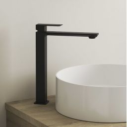 Kronenbach Quara 3.0 Black bateria umywalkowa XXL stojąca wysoka czarny mat KB100354C11