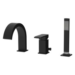 Kronenbach Quara 3.0 Black bateria wannowo-prysznicowa 3-otworowa czarny mat KB100366C11