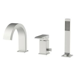 Kronenbach Quara 3.0 bateria wannowo-prysznicowa 3-otworowa stal KB100366C15