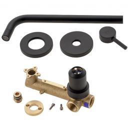 Kronenbach Lima 2.0 Black bateria umywalkowa podtynkowa czarny mat 100.1824SMKBN