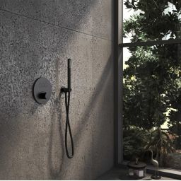 Kronenbach Smart Push bateria wannowo-prysznicowa podtynkowa termostatyczna czarny mat 19044003SM