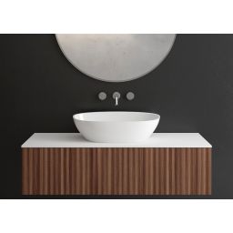 Ksuro 02 szafka 100 cm podumywalkowa wisząca z blatem orzech/biały mat 58003600