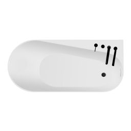 Ksuro 01 bateria wannowo-prysznicowa nawannowa 4-otworowa czarny mat 13000030