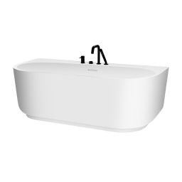 Ksuro 01 bateria wannowo-prysznicowa nawannowa 4-otworowa czarny mat 13000030