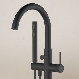 Ksuro 01 bateria wannowo-prysznicowa wolnostojąca czarny mat 13003030