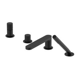Ksuro 02 bateria wannowo-prysznicowa nawannowa 4-otworowa czarny mat 13004030