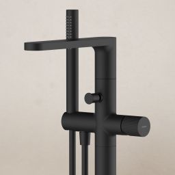 Ksuro 02 bateria wannowo-prysznicowa wolnostojąca czarny mat 13005030