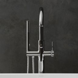 Ksuro 01 bateria wannowo-prysznicowa wolnostojąca chrom błyszczący 13003010