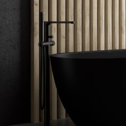 Ksuro 02 bateria wannowo-prysznicowa wolnostojąca czarny mat 13005030