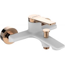 Kuchinox Alanis bateria wannowo-prysznicowa ścienna biały/różowe złoto BQI610D