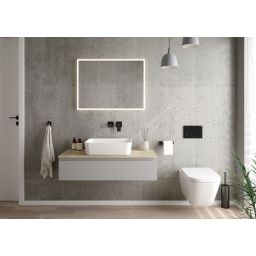 Oltens Hadsel umywalka 50x40 cm prostokątna nablatowa biała 40308000