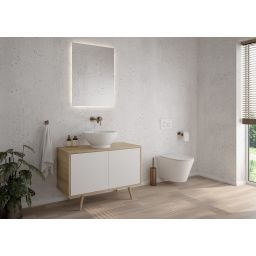 Zestaw Oltens Jog miska WC wisząca PureRim z powłoką SmartClean z deską wolnoopadającą Slim 42505000