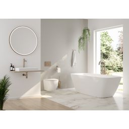 Oltens Fossa umywalka 55x34 cm prostokątna nablatowa biała 40301000