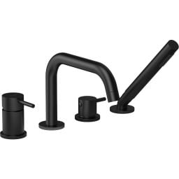 Oltens Molle bateria wannowo-prysznicowa nawannowa czarny mat 34200300