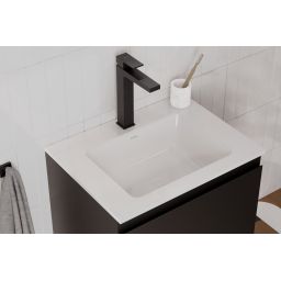 Oltens Drammen umywalka 48x36,5 cm podblatowa z powłoką SmartClean prostokątna biała 40606000