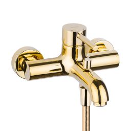 Oltens Molle bateria wannowo-prysznicowa ścienna złoty połysk 34000800