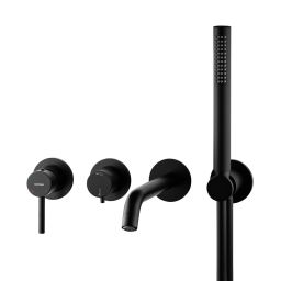 Oltens Molle bateria wannowo-prysznicowa podtynkowa czarny mat 34105300