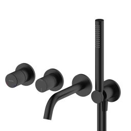 Oltens Hamnes bateria wannowo-prysznicowa podtynkowa czarny mat 34107300