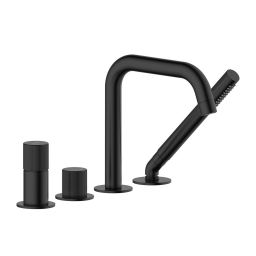 Oltens Hamnes bateria wannowo-prysznicowa nawannowa czarny mat 34202300