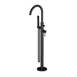 Oltens Molle bateria wannowo-prysznicowa wolnostojąca czarny mat 34300300