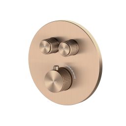 Oltens Onega bateria wannowo-prysznicowa podtynkowa termostatyczna miedź szczotkowana 34601610