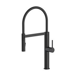 Oltens Borga bateria kuchenna stojąca czarny mat 35207300